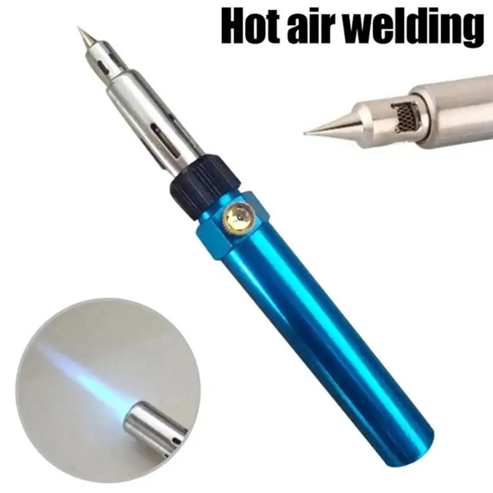 Portable Gas Soldering Iron 1300c Butane 4-In-1 Flame Welding Gun Pen Temperature Control With Blow Torch And Cordless Tip Tool