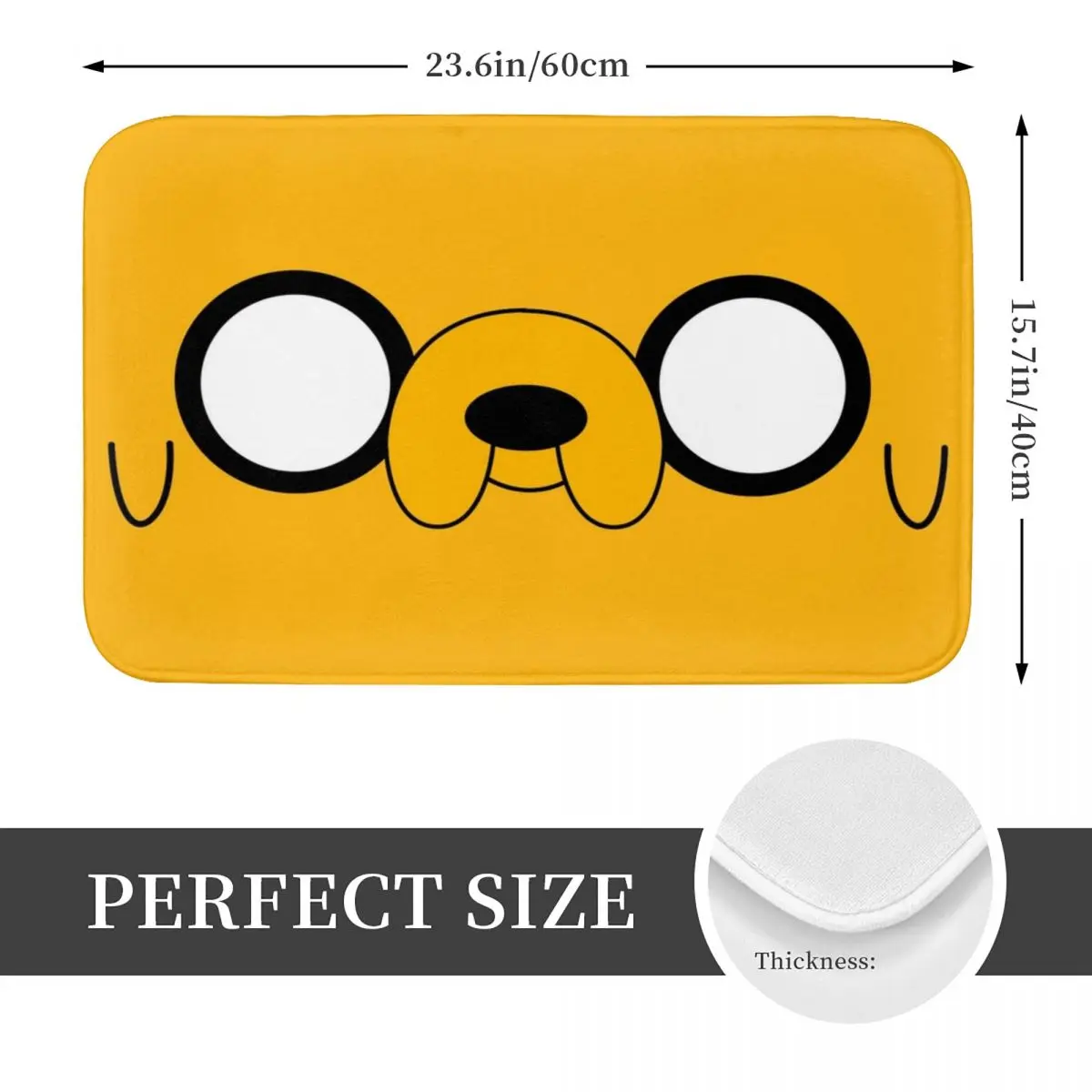 Adventure Time Jake's Eyes Non-slip Doormat Floor Mat Dust-proo Carpet Rug for Kitchen Entrance Home Bedroom Footpad Mats