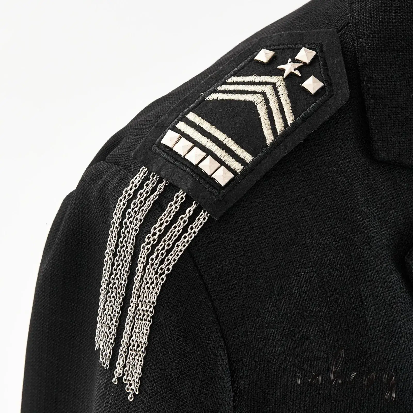 

Cosplay Accessory 2Pcs Unisex Navy Epaulets Costume Accessory Fringed Punk Style Classic Suit Uniform for Role Play Themed Party