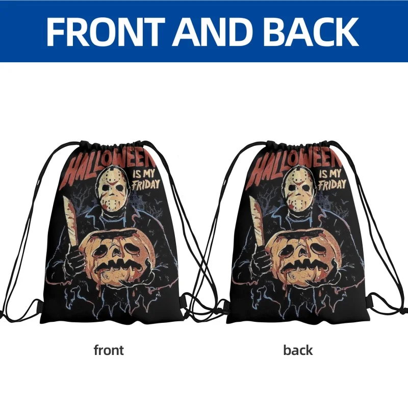 1PC Customizable Ghost Pumpkin Drawstring Bag,Halloween Personalized Backpack for School Sports,Reusable Gift Bag ,3 Size Choice