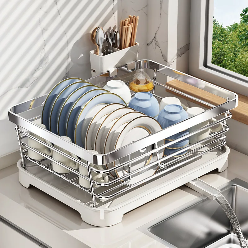 stainless-steel-kitchen-dish-drainer-with-bowl-rack-and-utensil-holder-for-countertop
