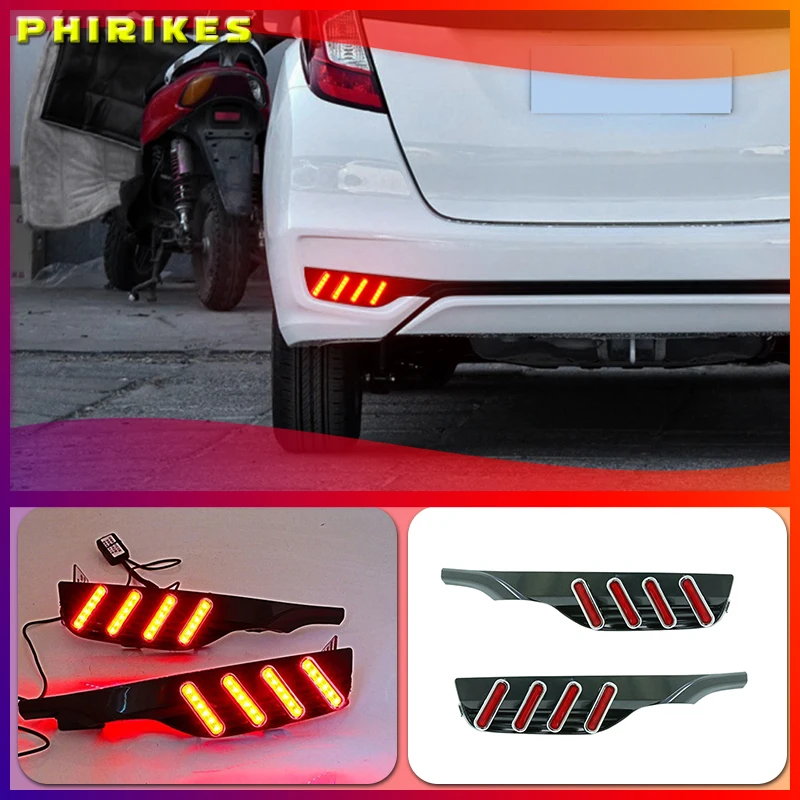 

For Honda Jazz Fit 2018 Multi-functions LED Rear Bumper Light Fog Lamp Brake Light Turn Signal Reverse Light