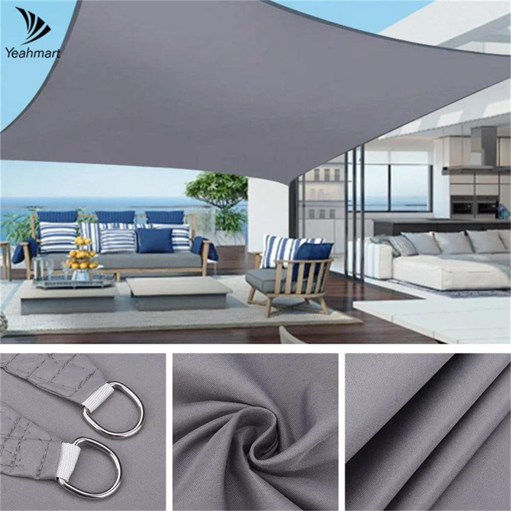 160GSM Impermeável Toldo Sunshade Sun Shade Sail Para Outdoor Garden Beach Camping Patio Pool Sun Canopy Tent Sun Shelter