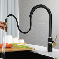 Smart Touch Sensing Pull-out Kitchen Sink Faucet 304 Stainless Steel Retractable Hot And Cold Mixed Washbasin Faucet