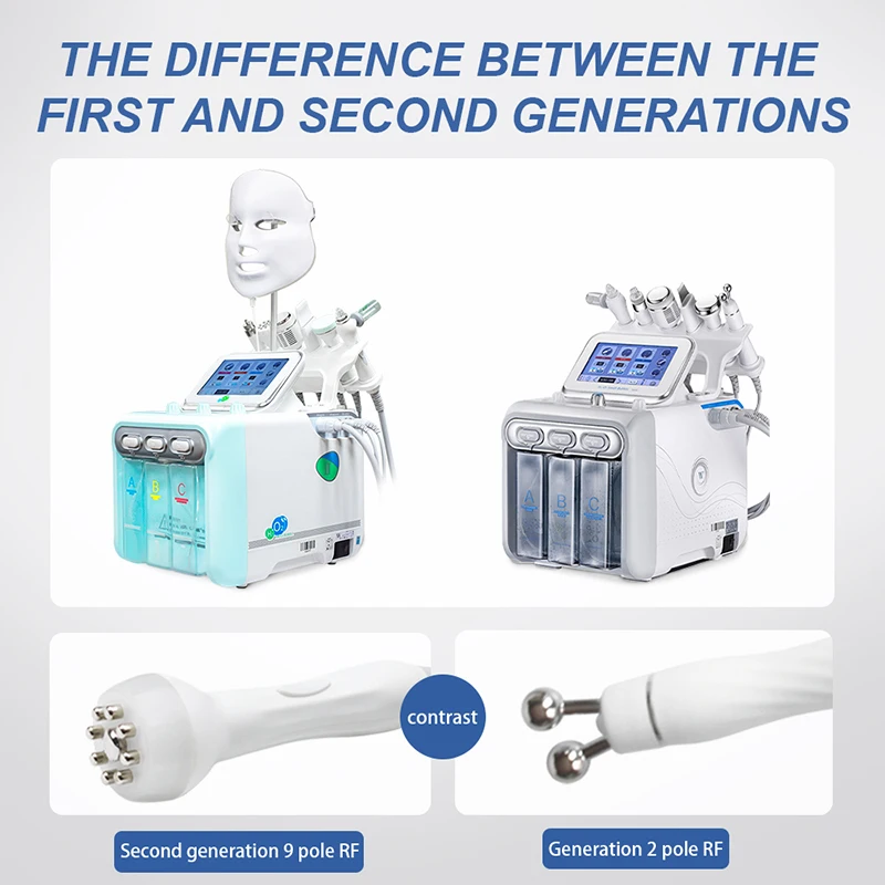 7 في 1 آلة فقاعات صغيرة للأكسجين المائي جهاز تجميل جلدي مائي احترافي للعناية بالبشرة والتنظيف العميق #5