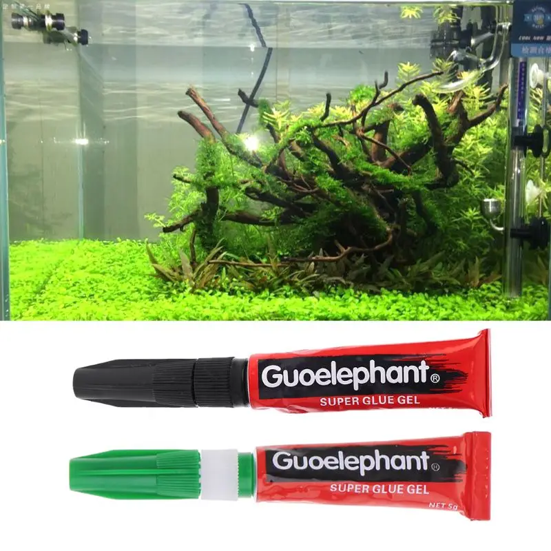 Aquarium Moss 5g Gel Instant Drying Superglue Green Black for Plants Aquascaping Fish for Tank Safe for Aquatic Pet