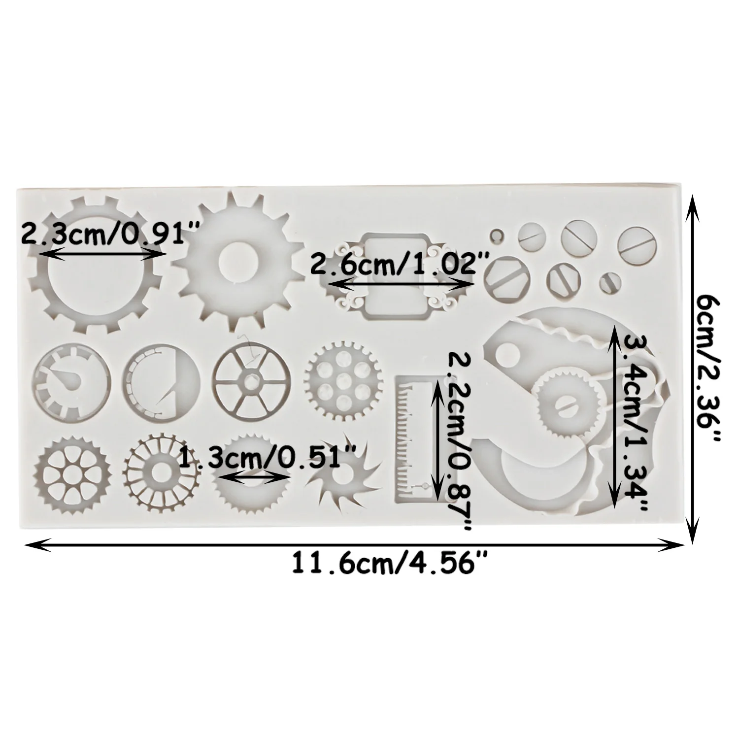 Mechanical Screw Gears Silicone Molds Steampunk Cupcake Topper Fondant Cake Decorating Tools Candy Clay Chocolate Gumpaste Mould