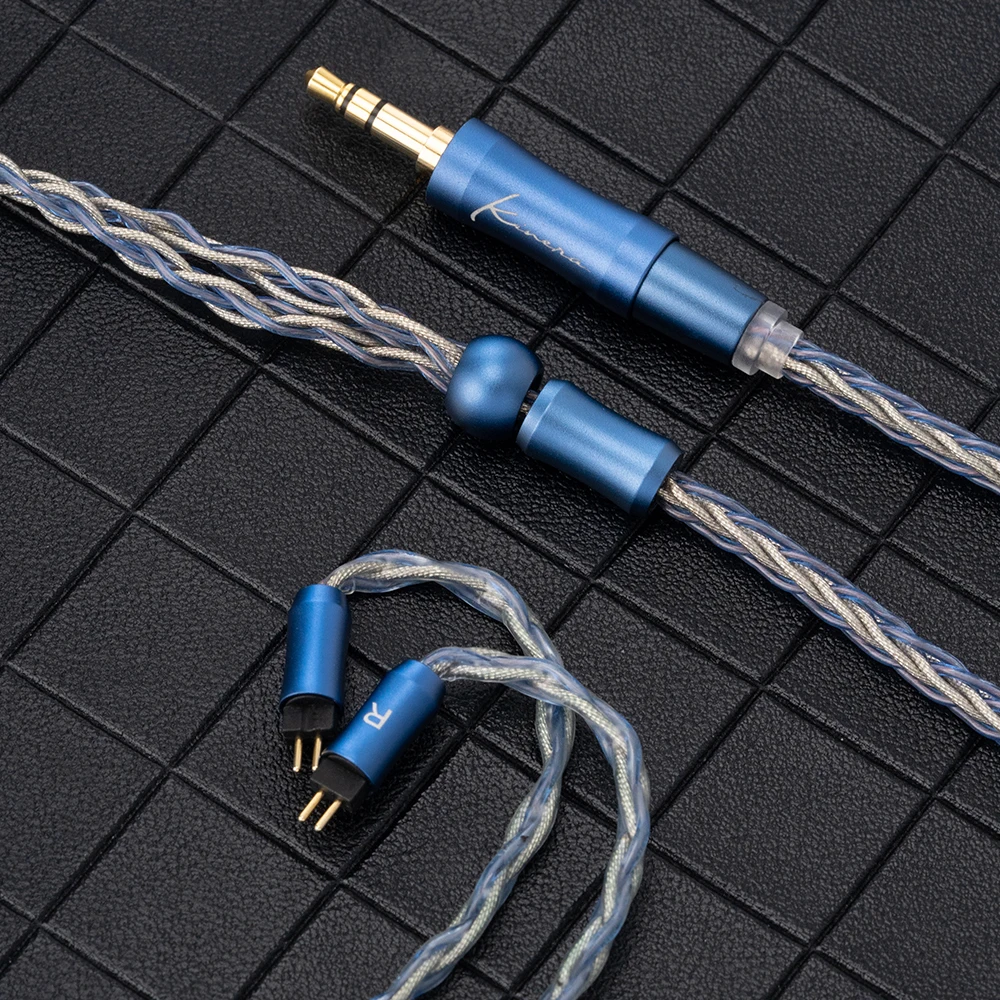 Kinera Ace 2.0 หูฟัง Modular สายอัพเกรด 2.5 + 3.5 + 4.4mm Balanced ปลั๊กที่ถอดออกได้เงินฟอยล์โลหะผสมทองแดง 0.78 2pin/MMCX