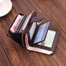 New Short Organ Card Bag Women Wallets Zipper Coin Pocket Unisex Wallet High Quality Multifunctional Luxury Brand Female Purses