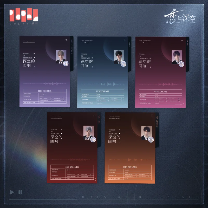 [Official Merchandise] Love and Deepspace Cd Album Echoes of Deepspace Xavier Zayne Rafayel Sylus Caleb Postcard Badge Gift Box 5