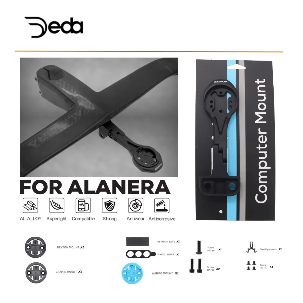 

Для Deda ALANERA/ALANERA DCR интегрированное крепление для компьютера на руль, совместимое с GPS/Garmin/Bryton/Wahoo/CATEYE алюминий