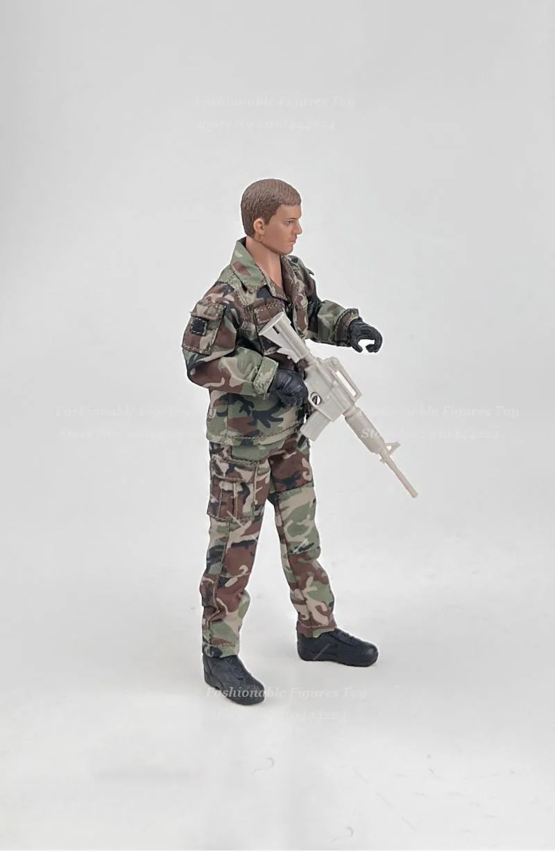 CCN1214 1/12 ทหารชาย Jungle Combat Uniform กระเป๋าทหารเสื้อกางเกงเสื้อผ้าชุดสําหรับ 6 นิ้ว Action Figure