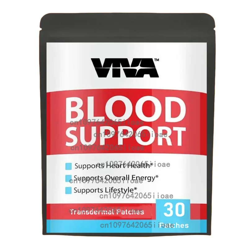 Hierro con parches transdermicos folla, vitamina C, B6, B12, soporte sanguíneo 5 en 1 - 30 parches Suministro de un mes