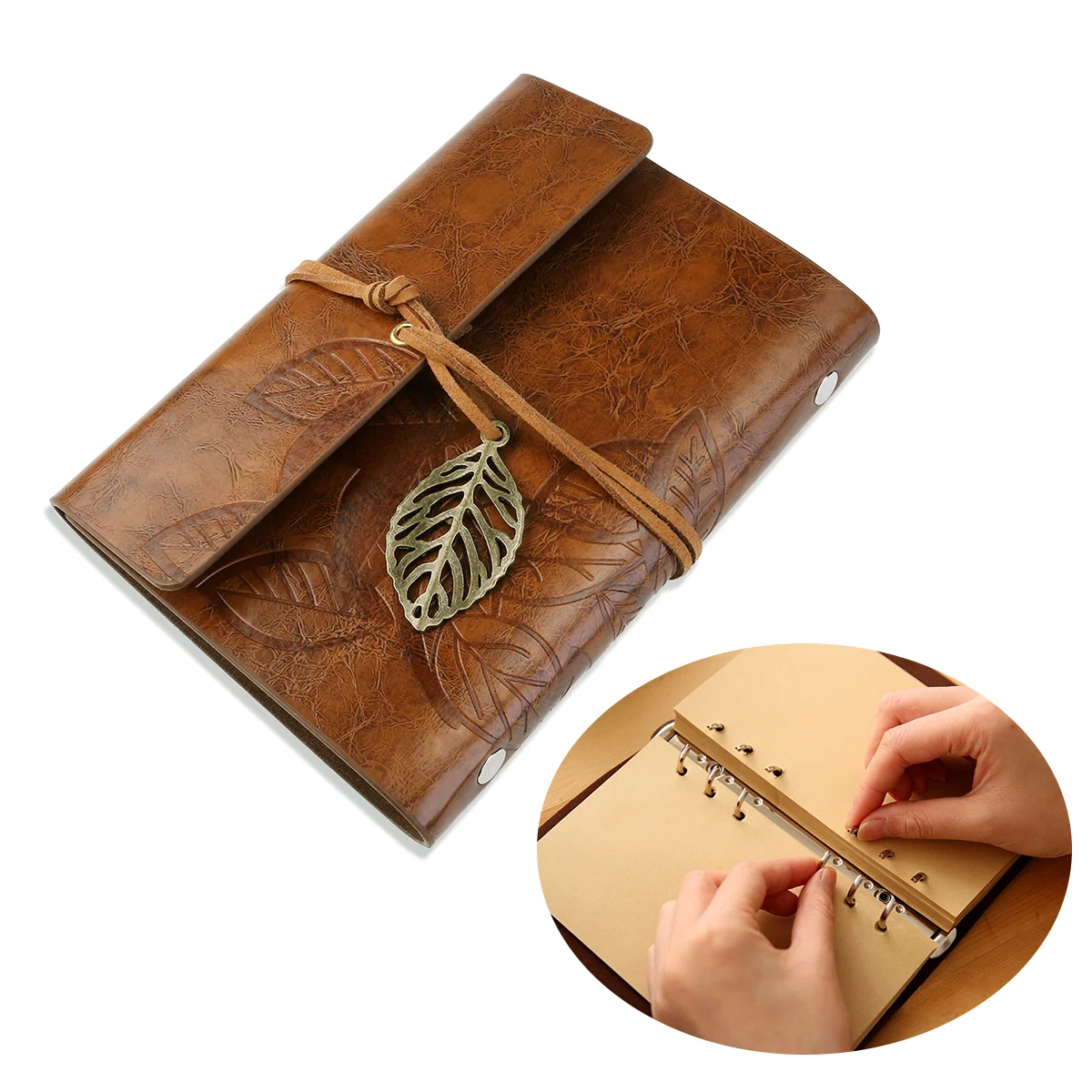 

Retro Spiral Notebook Diary Notepad Vintage Pirate Anchors PU Note Book Replaceable Stationery Gift Traveler Journal