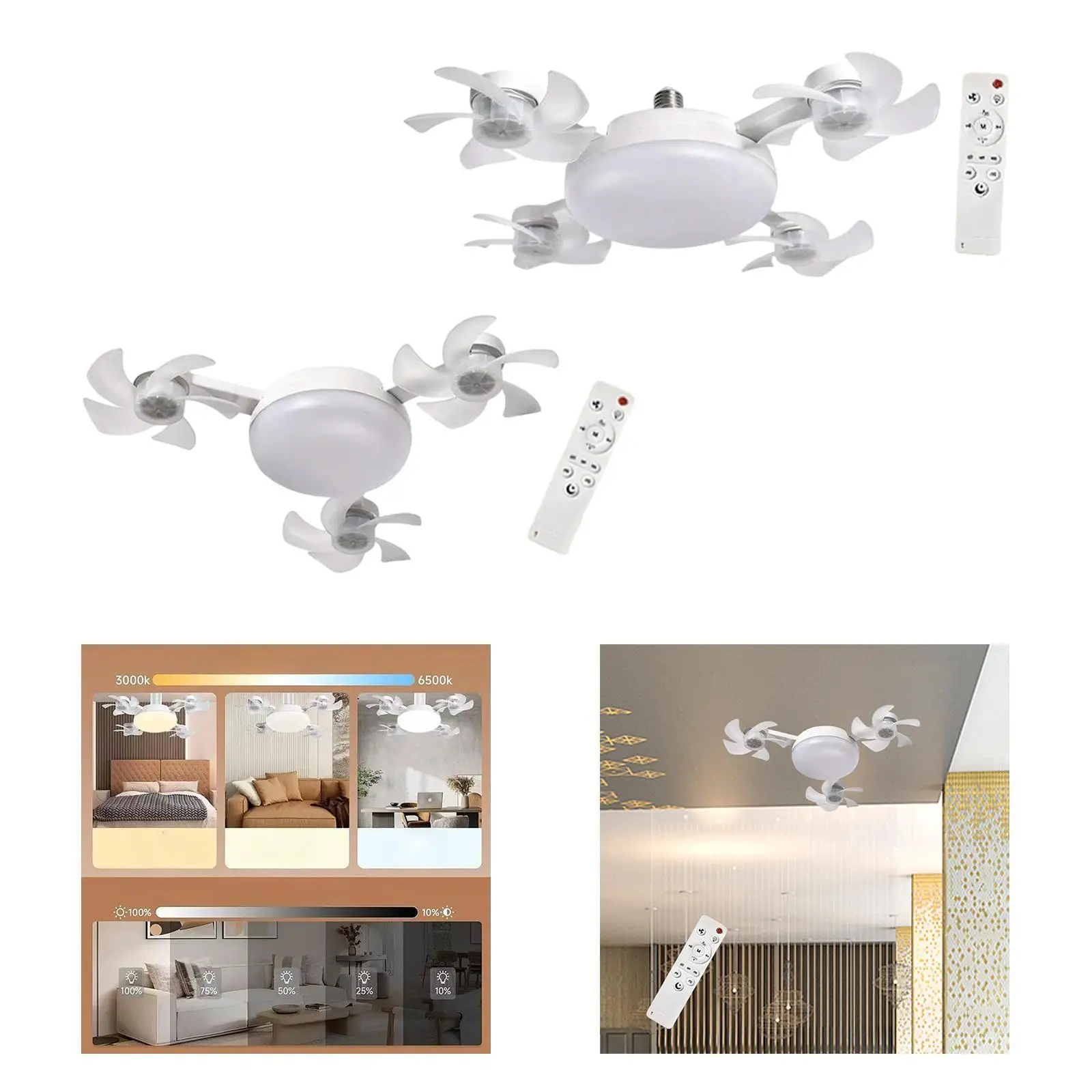 

Ceiling Fan Light Lighting Fixture and Remote Control 3 Color Temperatures
