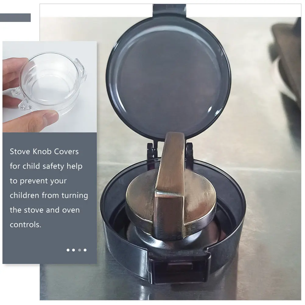 

Набор из 4 защитных накладок на ручки газовой плиты из АБС-пластика, защита от детей, универсальные, для кухонных плит