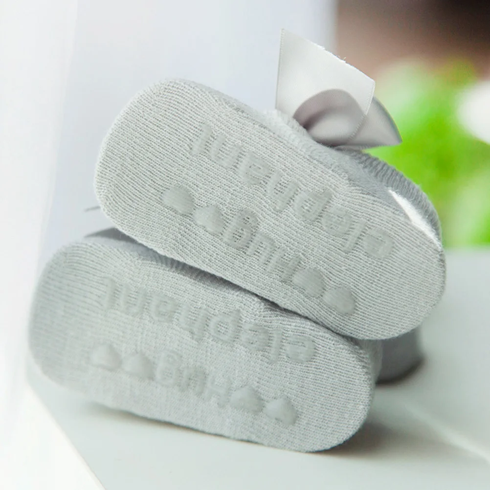 3 쌍/세트 소녀 유아 신생아 유아 안티 레이스 꽃 나비 넥타이 바닥 양말 파티 생일 양말 (