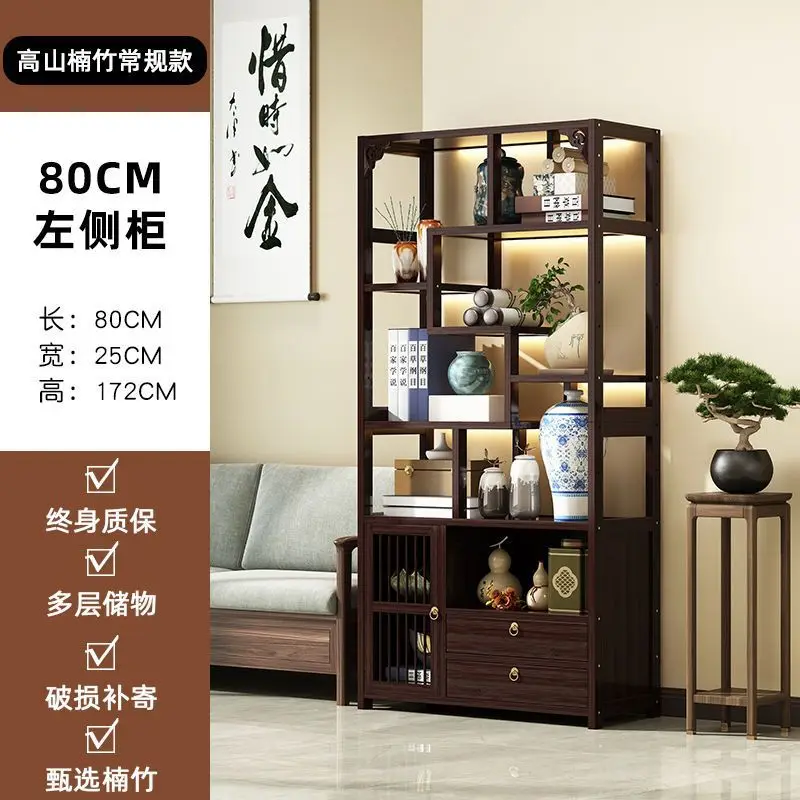 The entrance cabinet is opposite the door, partition cabinet, the living room shelf, sofa blocking cabinet