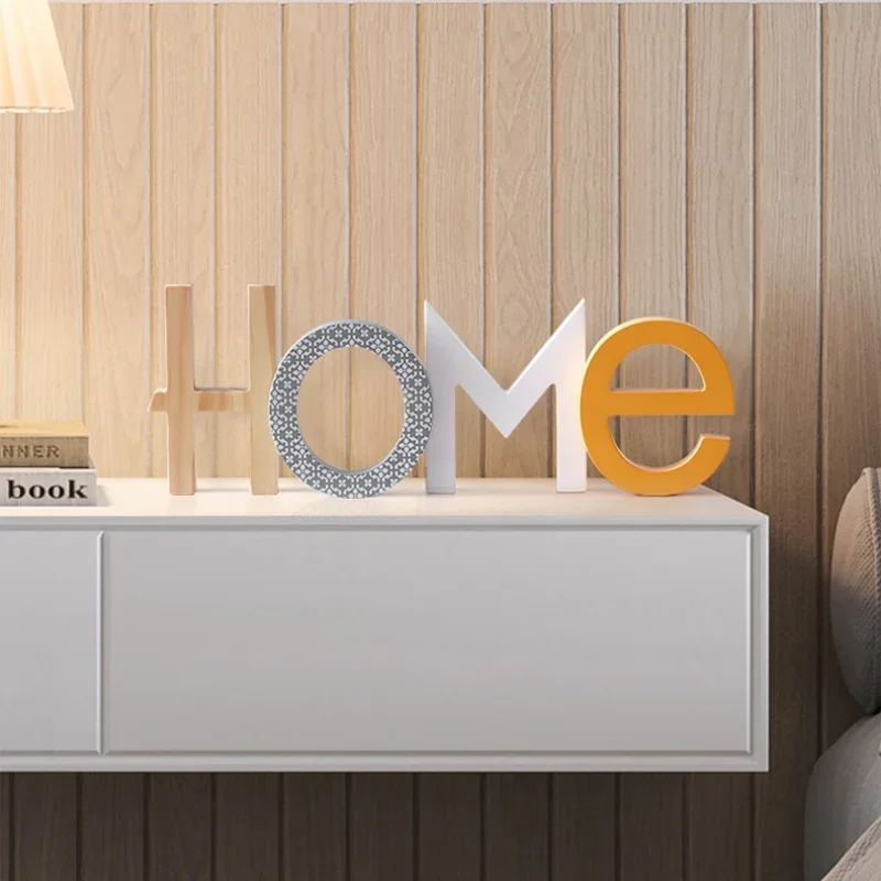 Personalized Wooden Alphabet Letter Number Decoration for Home Living Room TV Cabinet Bedroom Kids Room BJ-387