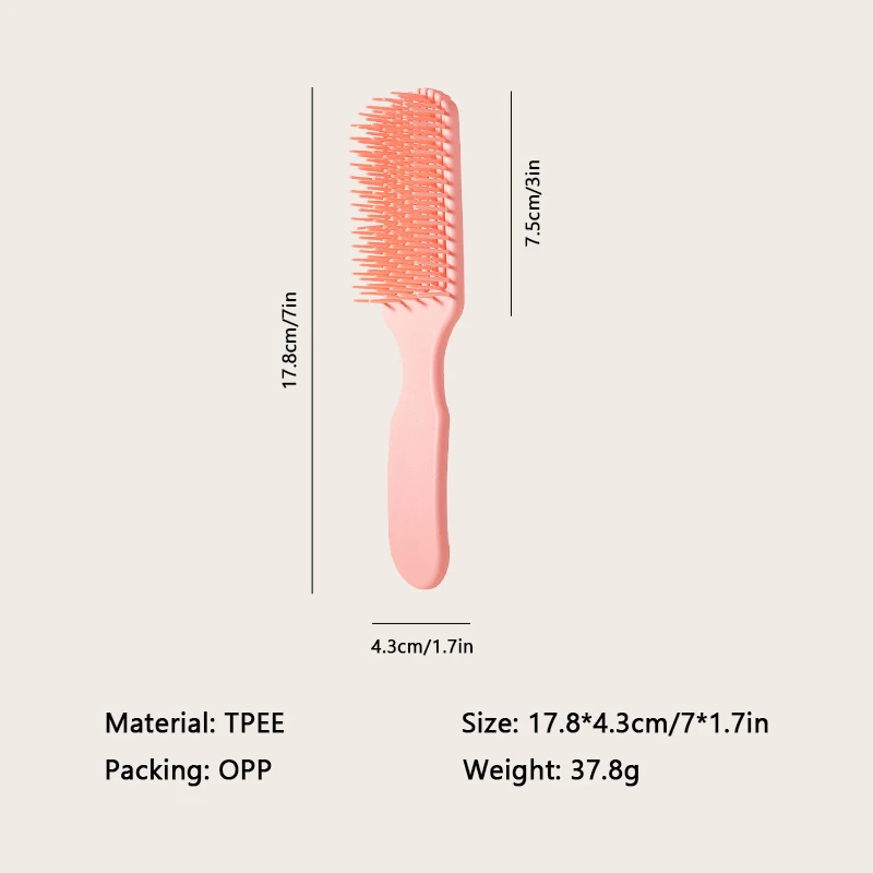 Candy Color 9-Claw Massage Combs Smooth Hair Elastic Plastic Head Massage Brush Salon Household Hairdressing Styling Comb Tools