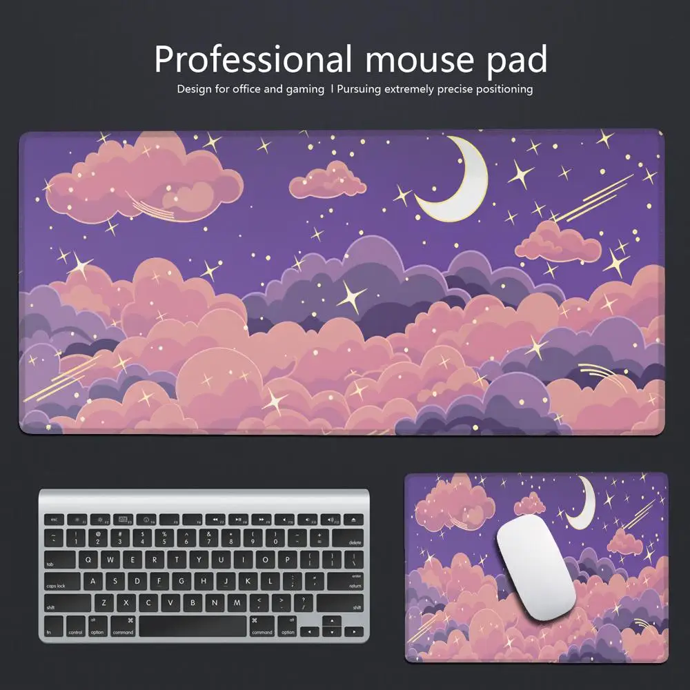 

HYBXAXC Skyscape Setup Gaming Accessories Mouse Pad Gamer Mousepad Anime Support Laptop Desktops Accessory Desk Mat Cabinet