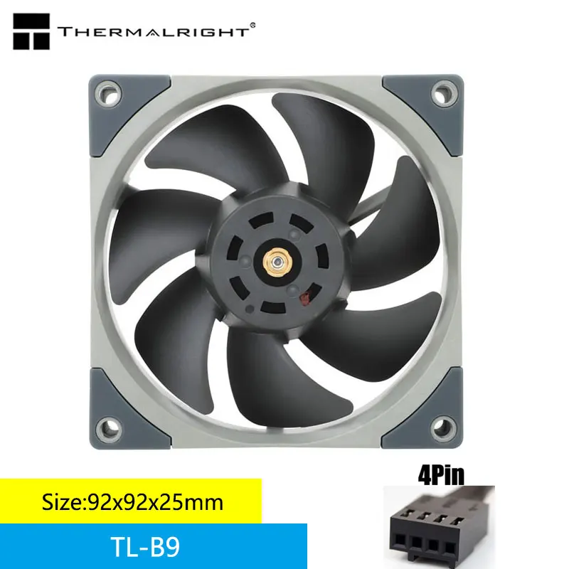 Thermalright TL-B9 case cooling fan 92X92X25.6mm 2500 rpm 4pin PWM high performance fan