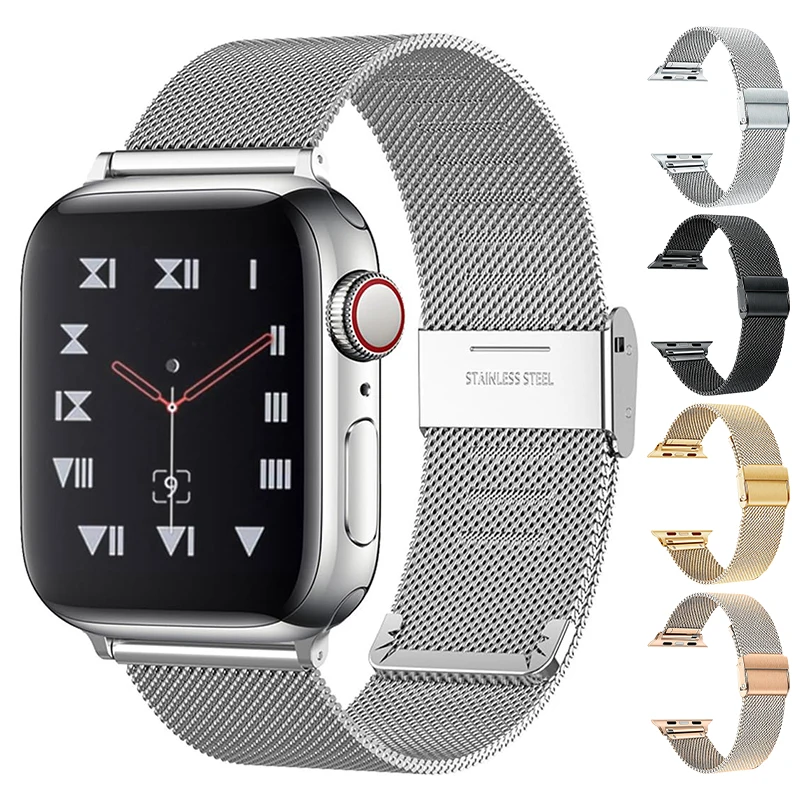 Metall-Mesh-Armband für Apple Watch Ultra 3 2 49mm 11 10 46mm 42mm 9 8 7 45mm 41mm Band Armband für iWatch Series 6 SE 5 40mm 44mm