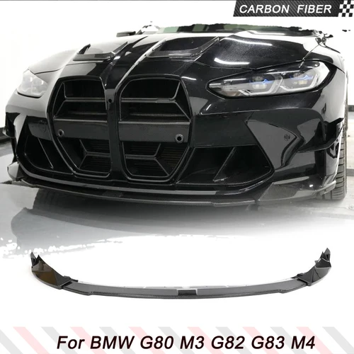 BMW用カーボンファイバーカーフロントバンパー,BMW 3, 4シリーズ,g80,m3,g82,m4,2020-2022用リップスポイラー,スプリッターガード