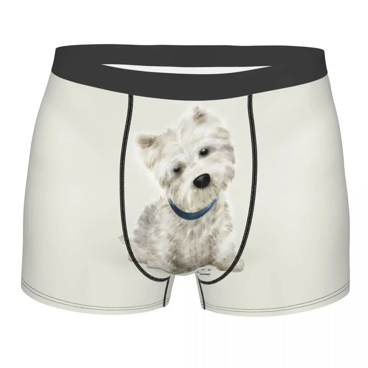 West Highland White Terrier Dog Boxer Shorts For Homme 3D Print Westie Underwear Panties Briefs Soft Underpants