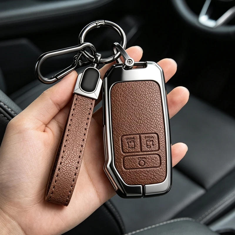 Car Remote Smart Key Case Cover For Kia Carnival 2021 2022 Sedona Carnival KA4 EX SX LX Fiesta 2023 Metal Shell  Accessories