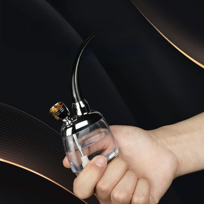 High Quality Business Portable Water Smoking Pipe with Bent Type Handmade Smoking Accessories Glass Hookah Cigarette Filter view 2