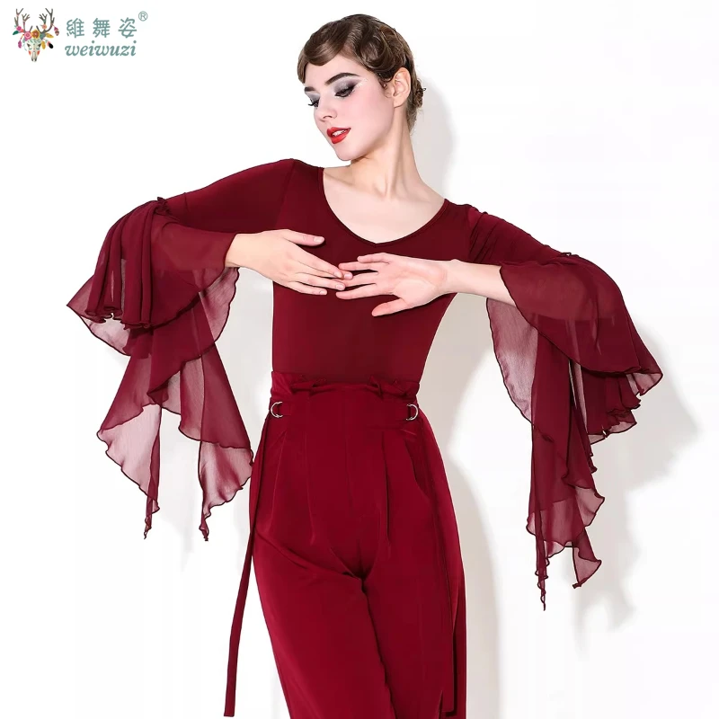 

Одежда для тренировок по бальным танцам для взрослых: вальс, фокстрот, танго, стандартные танцы, латинские танцы, танцы живота. Женский комплект для практики.