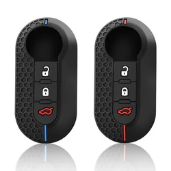 Silicone Key Case Remote Fob Car Key Cover For Peugeot Boxer For Citroen Jumper For Fiat 500 Panda Ducato 500L Punto Lancia Musa