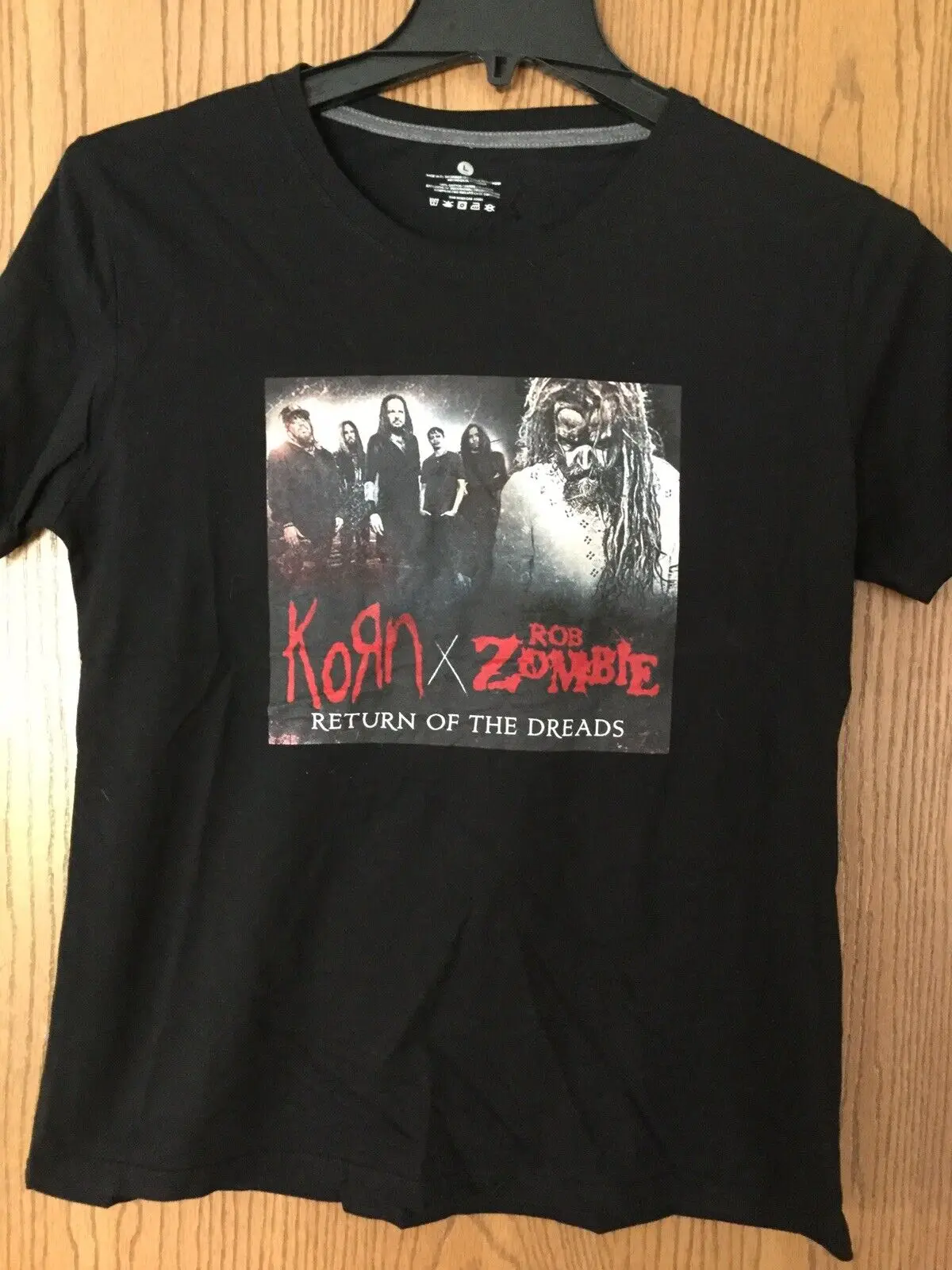 Korn Rob Zombie ÄúReturn Of The Dreads Äù T Shirt Black L