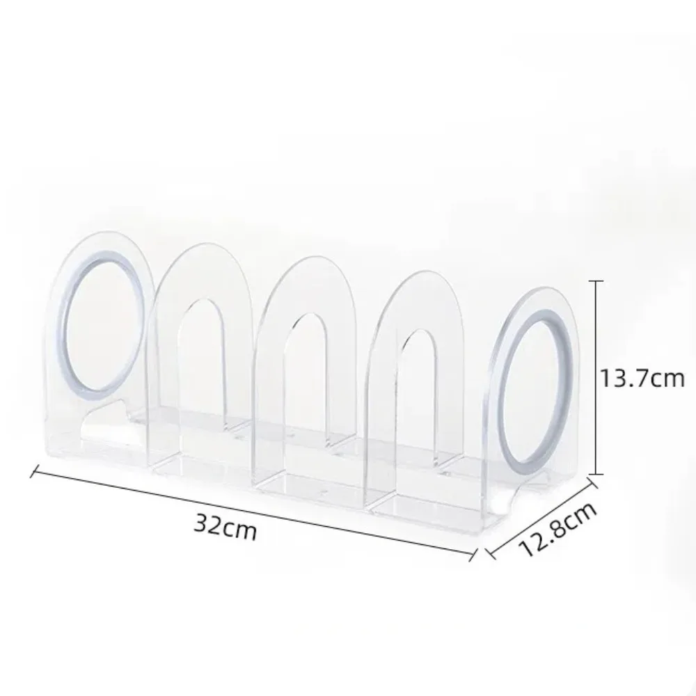 Minimalism Bookshelf Book Holder Transparent Save Space Handle Bookends File Organizer Desktop Desk Storage Rack