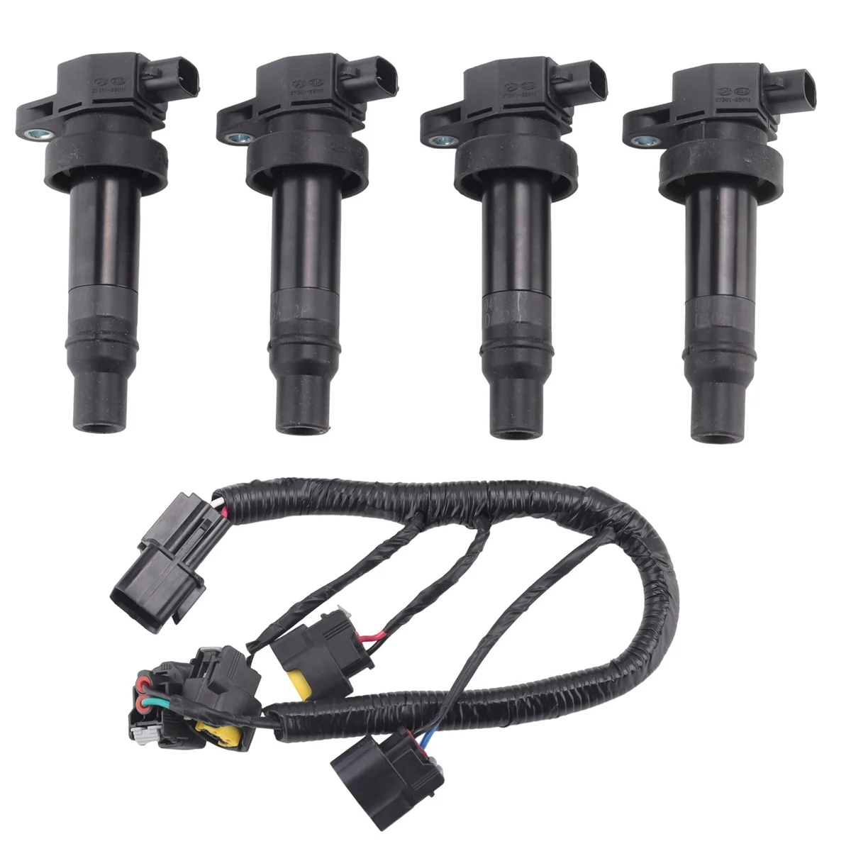 

4Pcs 27301-2B010 Ignition Coil with Line for IX35 IX20 I30 Soul Ceed High Performance Coil