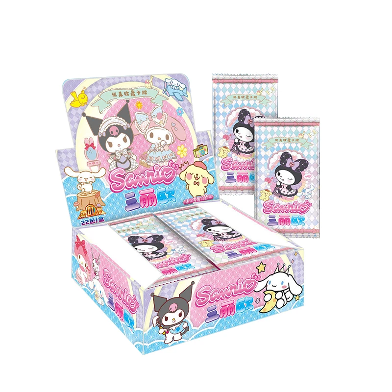 Sanrio Animation Game Peripheral Toys Sanrio Character Sweet Collection Card Kuromi HelloKitty MyMelody Compatible Figure