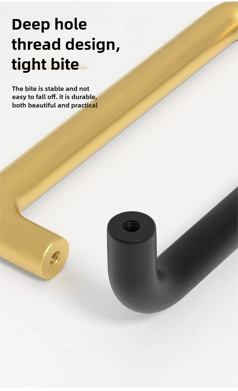 Moderne minimalistische Griffe für Schränke, Kommoden, Schranktürgriffe aus massiver Aluminiumlegierung, Schrankgriffe für Schubladen, Küchenmöbelbeschläge – Detail 8