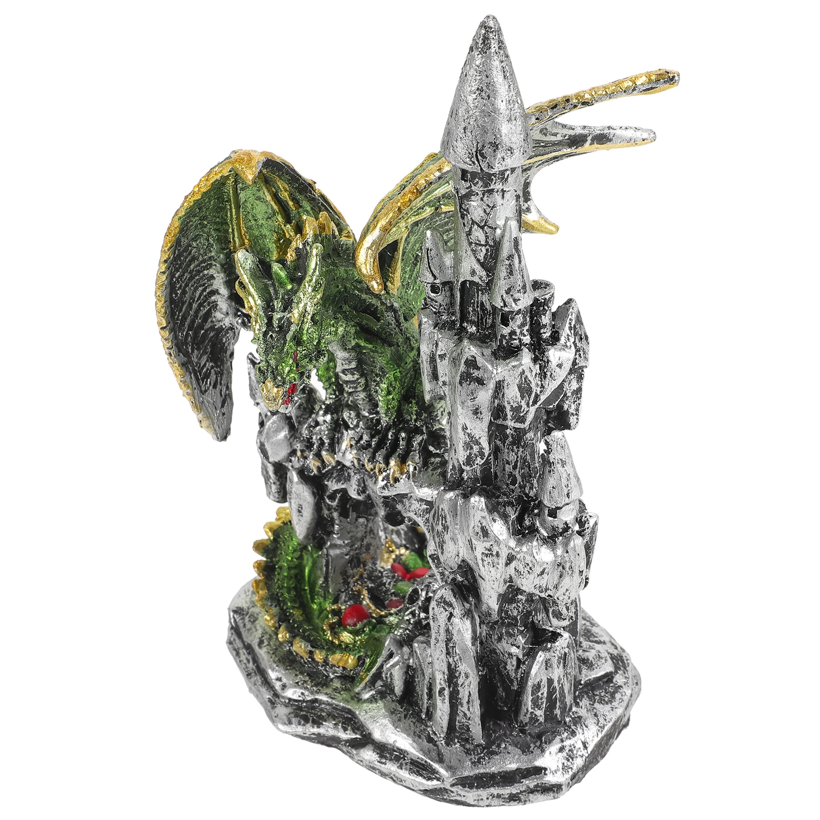 

Halloween Castle Dragon Resin Decor Desktop Party Decoration Landscape Craft Micro Figure Scene Prop