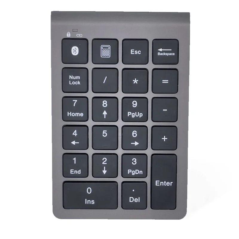 Well Made-Bluetooth Number Pad Wireless & Wired USB Keypad 2-In-1, Rechargeable Numpad For Laptops, Desktop