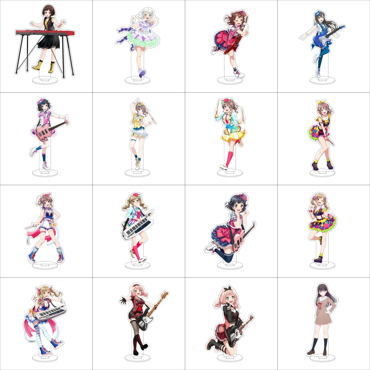 15cm New Anime BanG dream Acrylic Display Stand Model Keychain Office Desktop Sign Gift Doll Collection Christmas Gifts