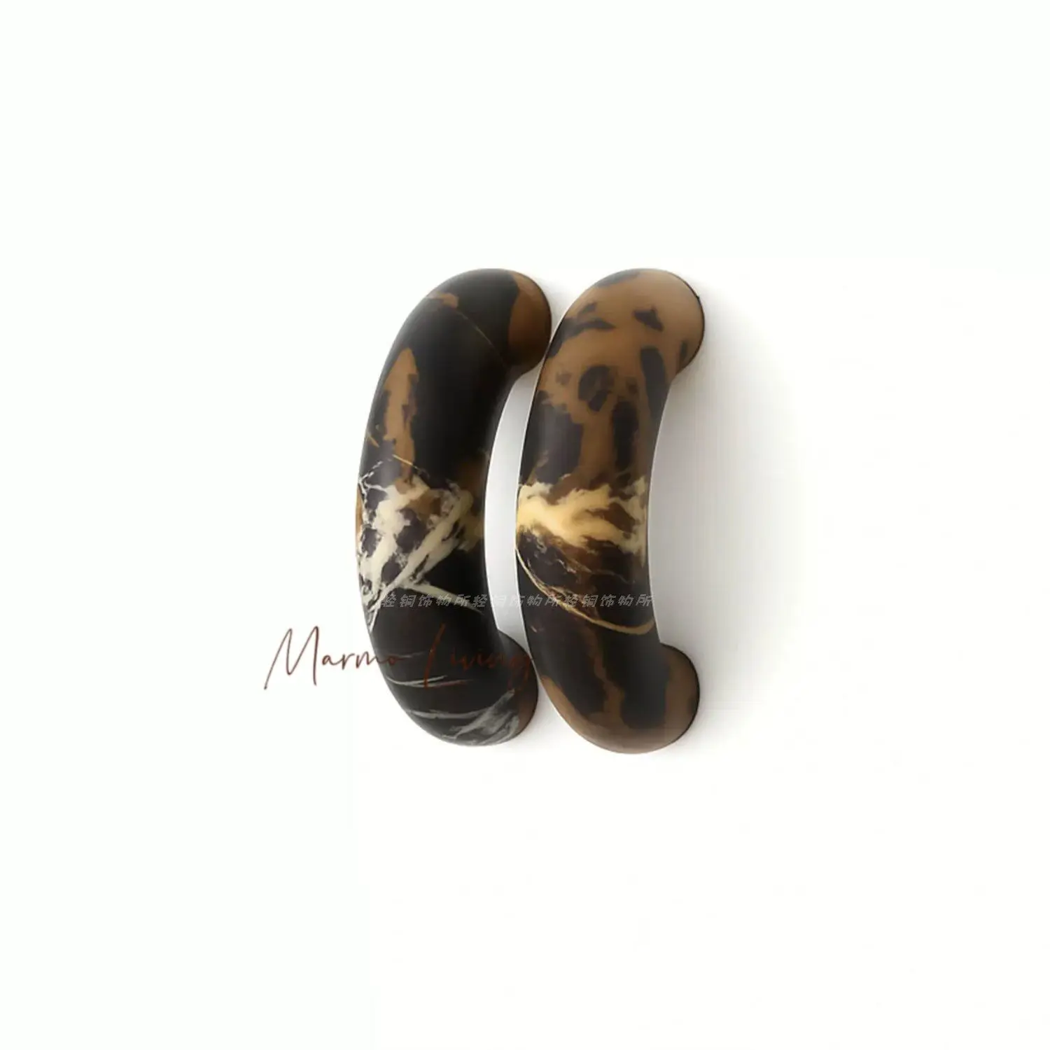 Wabi Sabi Travertine Stone Donut Handle Drawer Cabinet Natural Marble Handle Entrance Pull Villa Decoration