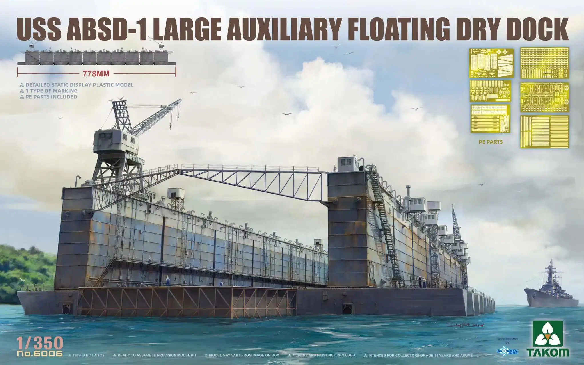 

Takom 6006 1/350 SCALE USS ABSD-1 Large Auxiliary Floating Dry Dock