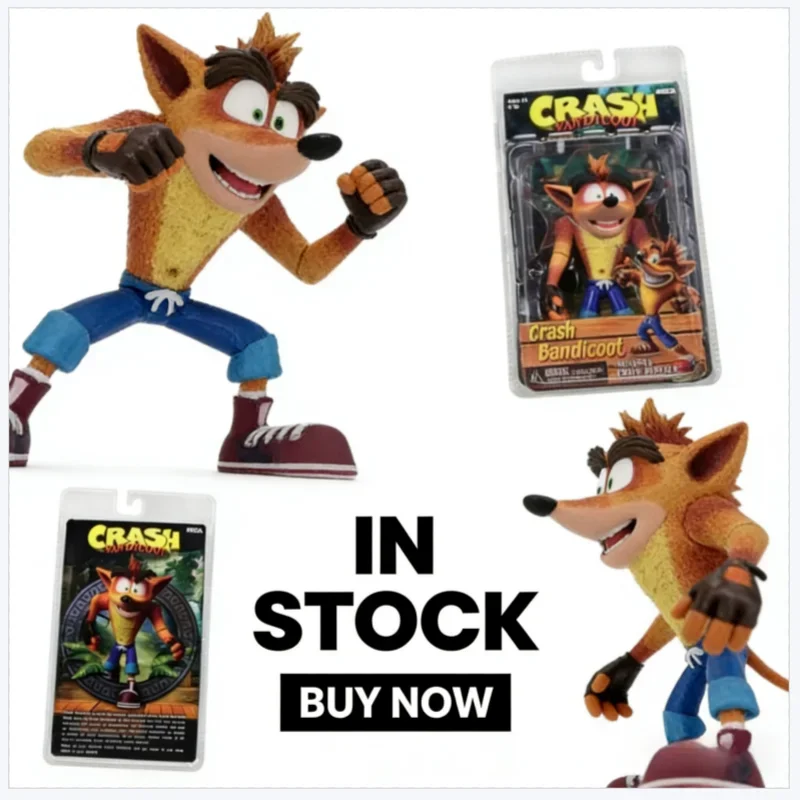 

IN stock NECA Figure Game Crash Bandicoot Sane Trilogy Action Figure Model Toys Bookshelf Ornament Birthday Present For Friends