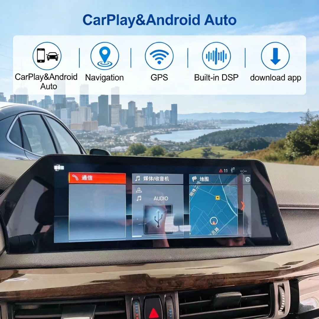 

Android 15 New Blue Light Anti Glare Blade Screen Suitable For BMW X5 F15 X6 F16 2014-2018 Wireless CarPlay AUTO Car Multimedia