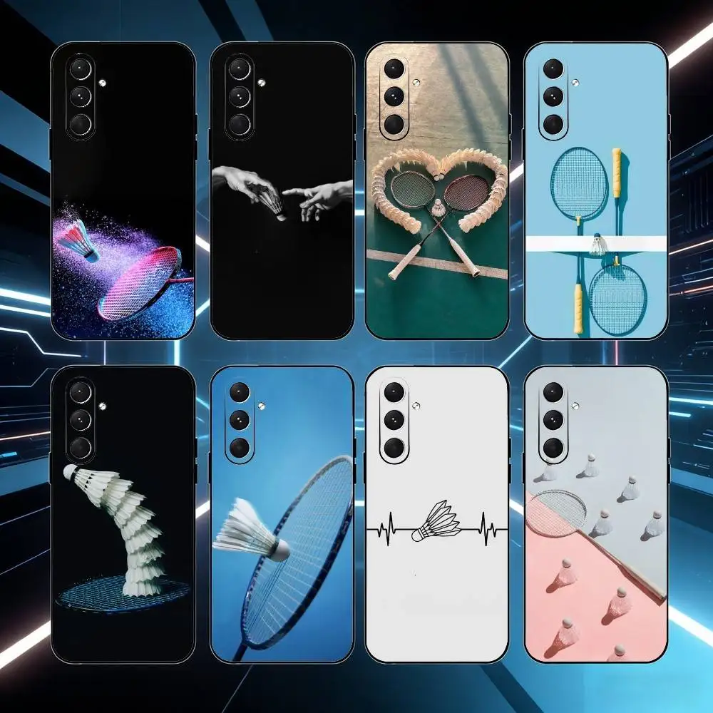 

Sport Badminton Cool Phone Case For Samsung Galaxy A73,21,22,32,71,53,52,51,80,5G Soft Black Cover