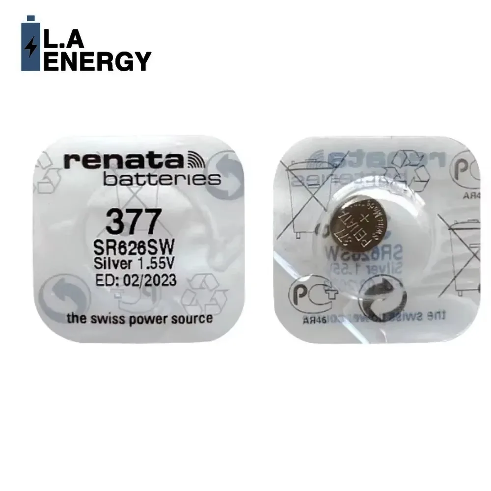 1000PCS/100 Pack RENATA SR626SW 377 Watch Battery LR626 100% Original Brand New SR626 V377 AG4 626A SR66 LR66 Swiss Made