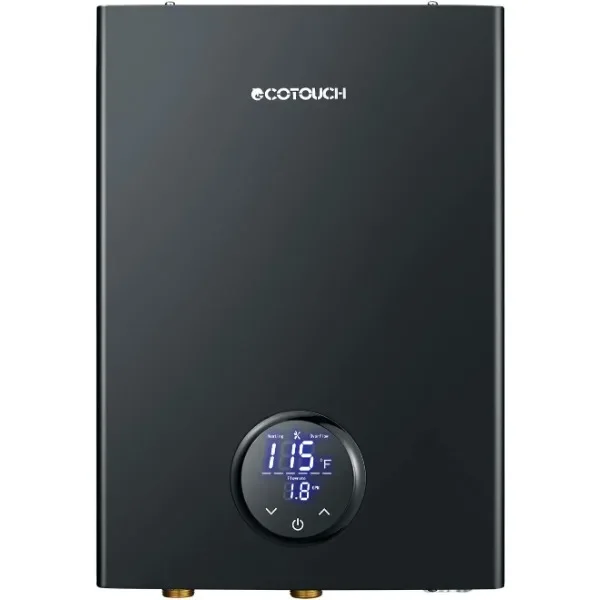 Electric Tankless Water Heater, ECOTOUCH 14kW Instant Hot Water Heater on Demand 240V Point of Use Hot Water Heater