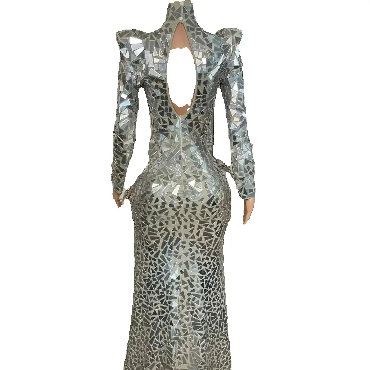 ZD 2025 transfrontalière européenne et américaine femmes automne nouvelle robe tempérament banquet performance longue queue de poisson minceur