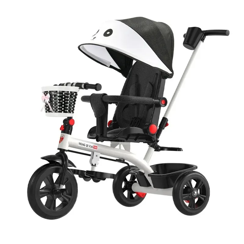 2024Children tricycles, bicycles, strollers, multi-functional strollers can sit on a lying baby trolley.